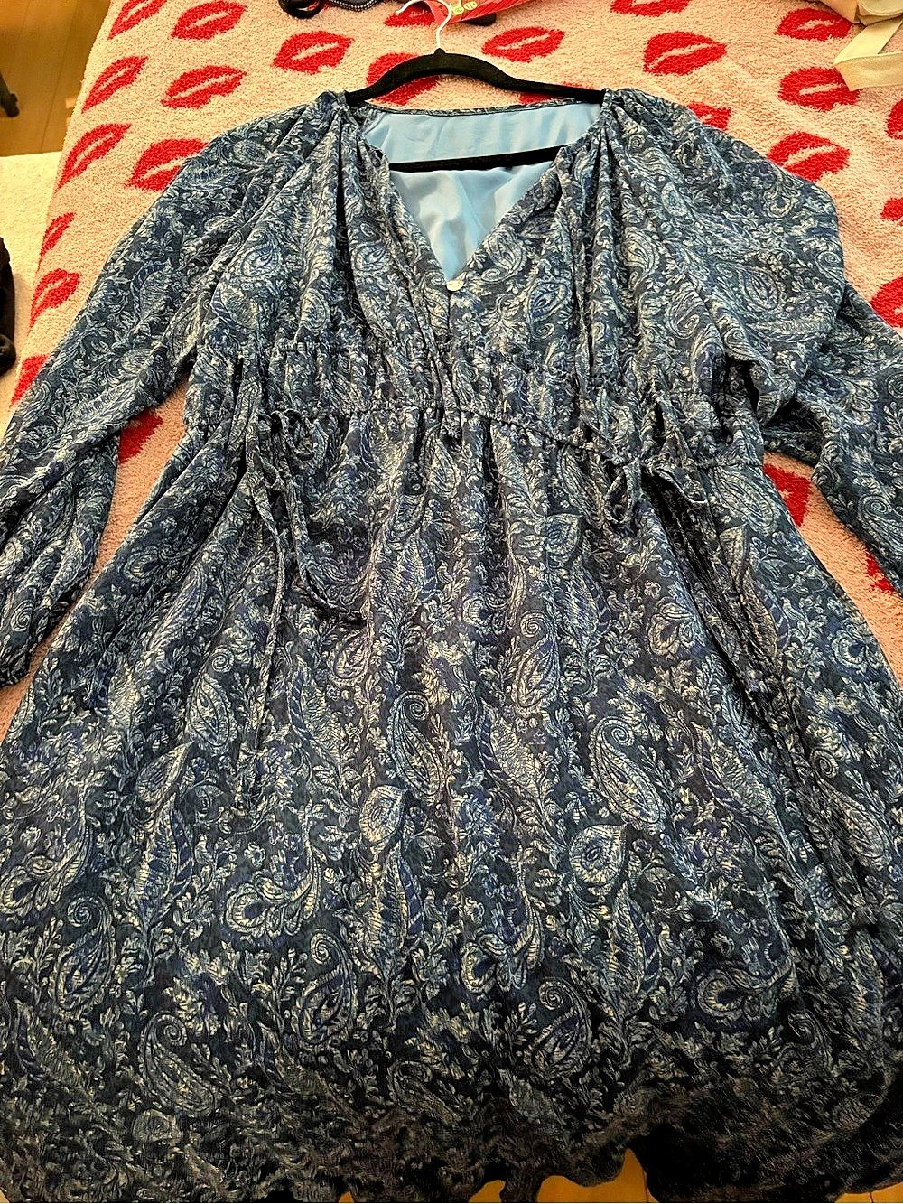 Paisley Maxi Dress in Blue Like New